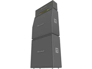 Marshall Stack 3D Model preview