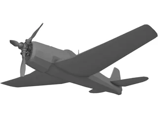 F6F Hellcat 3D Model preview