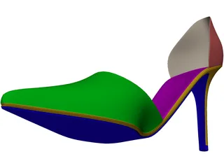 Woman Shoe 3D Model preview