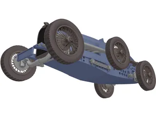 Bugatti Type 59 (1933) 3D Model preview