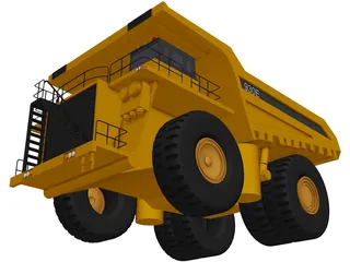 Komatsu 930E 3D Model preview
