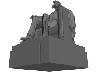 Lincoln Memorial Statue 3D Model preview