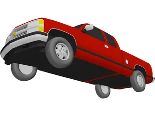 Chevrolet S10 Pickup Extended Cab (1994) 3D Model preview