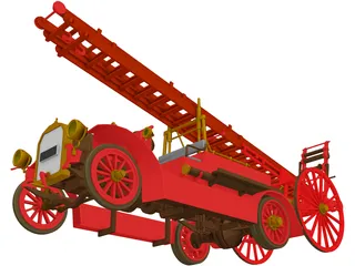 Fire Engine Dennis 3D Model preview