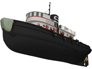 Diesel Tug 3D Model preview