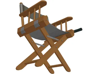 Chair Director 3D Model preview