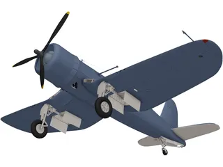 F4U-1D Corsair 3D Model preview