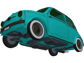 Fiat 500 (1958) 3D Model preview
