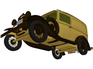 Ford Model A Van 3D Model preview