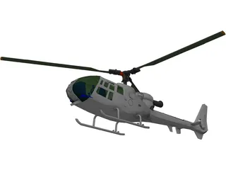 Eurocopter Gazelle 3D Model preview