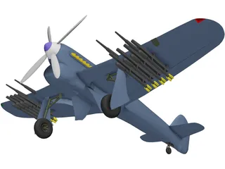 Hawker Typhoon 3D Model preview