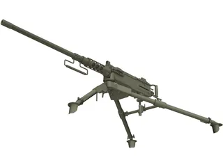Heavy Machinegun Browning Cal .50 3D Model preview
