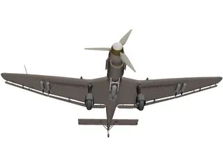 Junkers 87B Stuka 3D Model preview