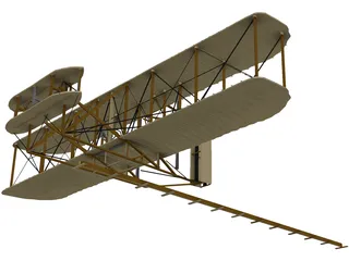 Wright Flyer Kitty Hawk 3D Model preview