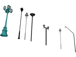 Street Luminaires 3D Model preview