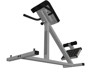 Lumbar Hyperextensions Bench 3D Model preview