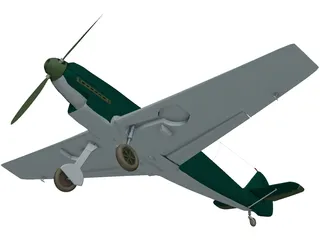 Messerschmitt BF-109B 3D Model preview