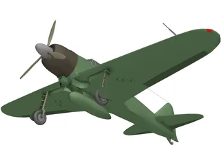 Mitsubishi A6M Zero 3D Model preview