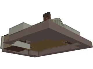House One Story 3D Model preview