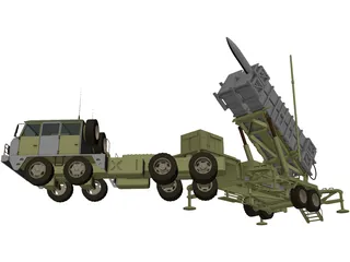 Patriot Missile 3D Model preview