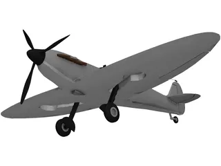 Supermarine Spitfire MK IA 3D Model preview