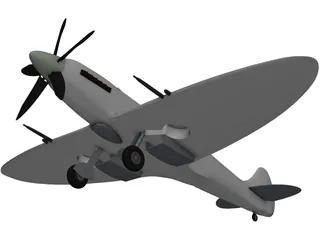 Supermarine Spitfire MK XIV 3D Model preview