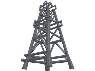 Oil Rig 3D Model preview