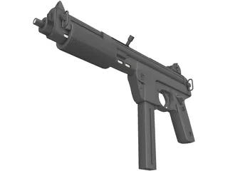 Walther MPL Submachinegun (9 mm) 3D Model preview