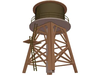 Water Tower 3D Model preview