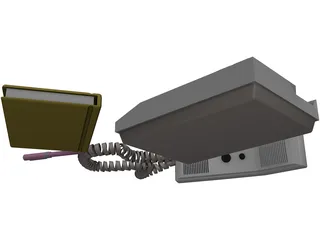 Telephone Handset 3D Model preview