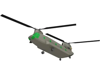 Boeing CH-47F Chinook 3D Model preview