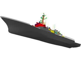 ROK Destroyer KDX-III 3D Model preview