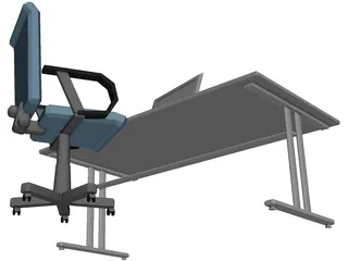 Apple iMac Workplace 3D Model preview