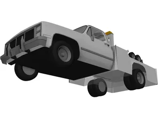 Tow Truck 3D Model preview