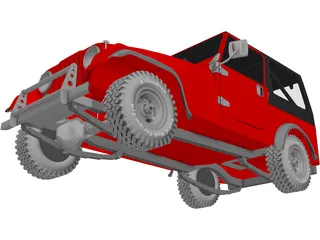 Jeep CJ7 3D Model preview