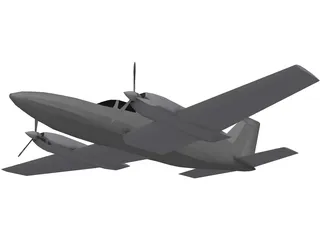 Cessna 402C 3D Model preview