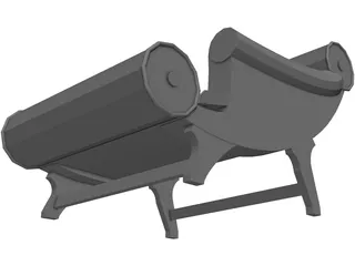 Adolf Loos Chaise Lounge 3D Model preview