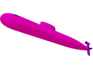Sierra Class Submarine 3D Model preview
