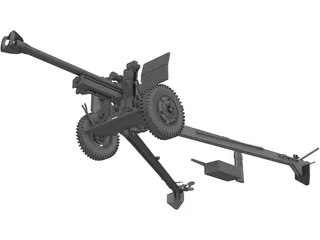 Feld Haubitzer (105mm) 3D Model preview