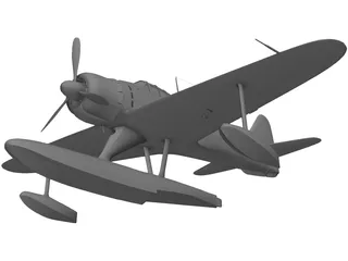 A6M2-N Type 2 Rufe 3D Model preview