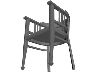 Chair Arm 3D Model preview