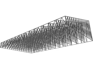 Structural Truss Roof 3D Model preview