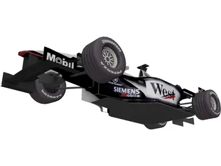 F1 McLaren 2001 3D Model preview