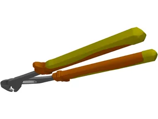 Engineers Multigrip Pliers 3D Model preview