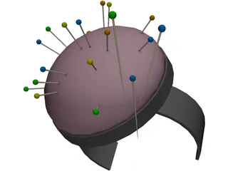 Sewing Pin 3D Model preview