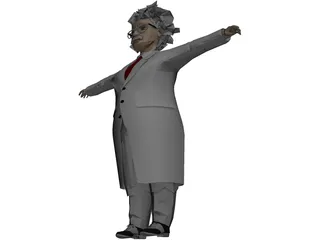 Einstein Scienctist 3D Model preview