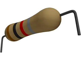 Resistor 1 Kilohm 3D Model preview