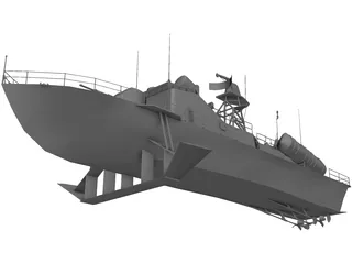 Missile Boat 206MR 3D Model preview