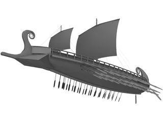 Trireme 3D Model preview