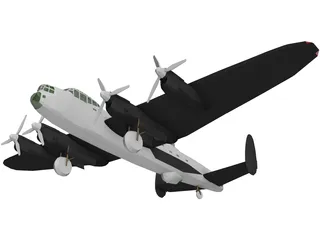 Avro Lancaster Bomber 3D Model preview